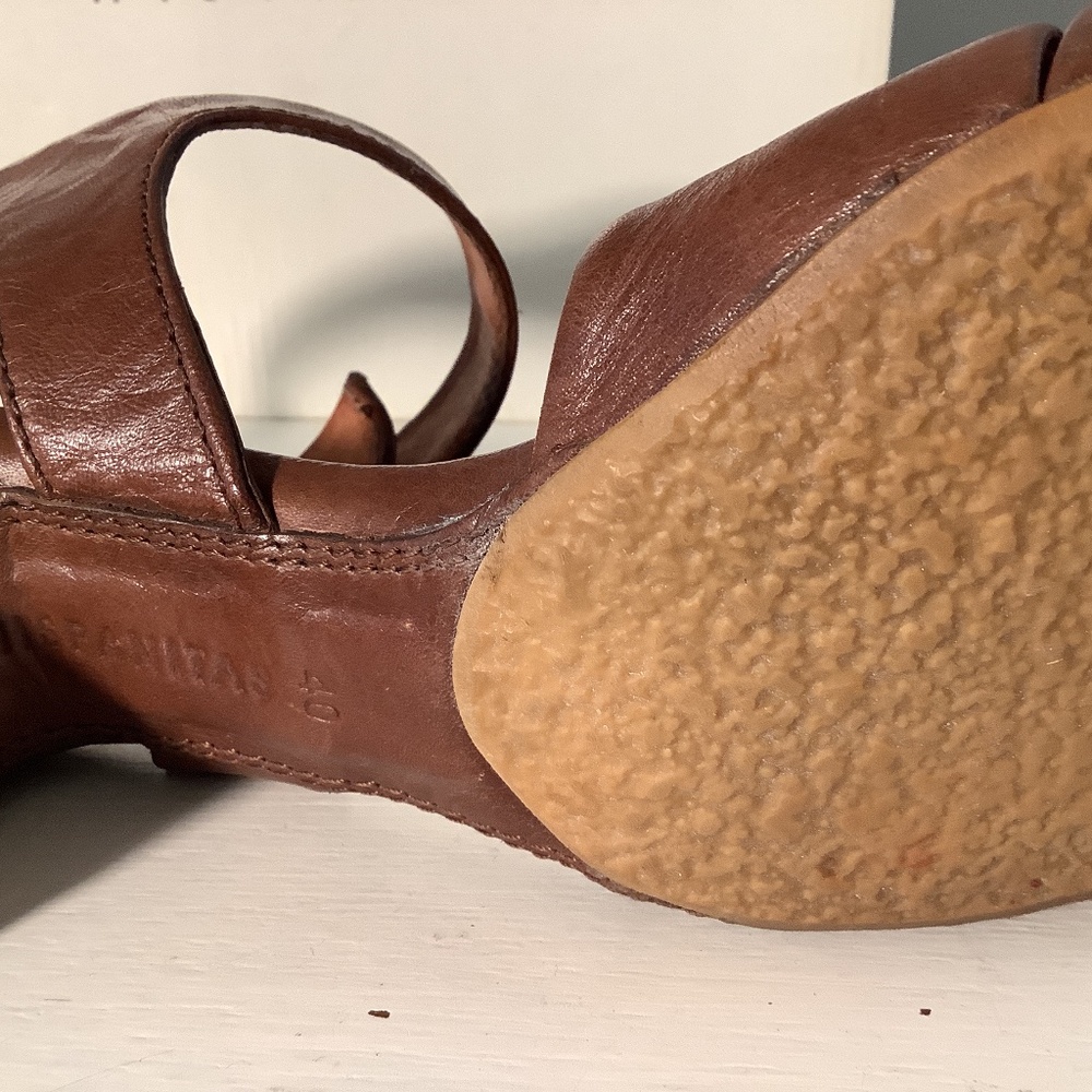 Hispanitas Leather Heeled Sandals 40 - Picture 4 of 6